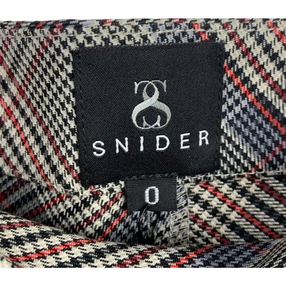 Snider Franz Wool-Blend Trouser Pants Womens Size 0 NWT Plaid Retail $425 6457 - Picture 6 of 13